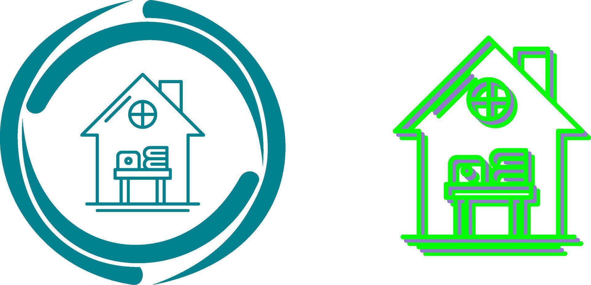 Home Work Place Icon Design vector