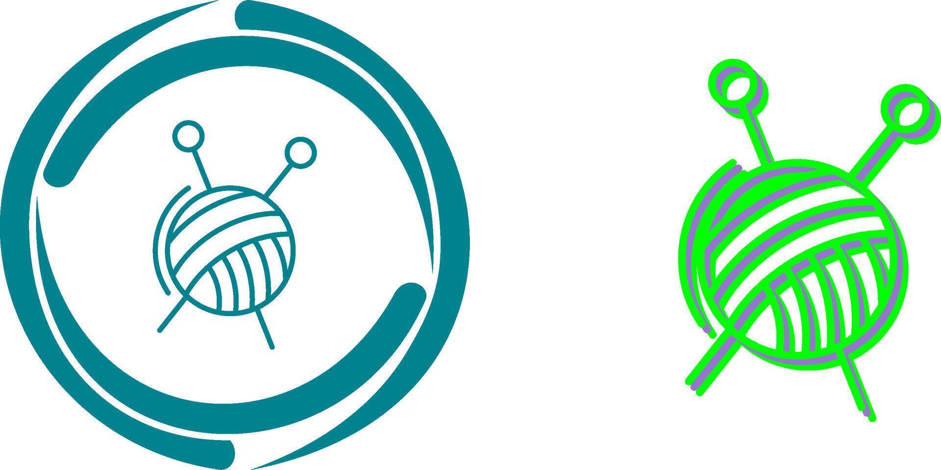 Knitting Icon Design vector