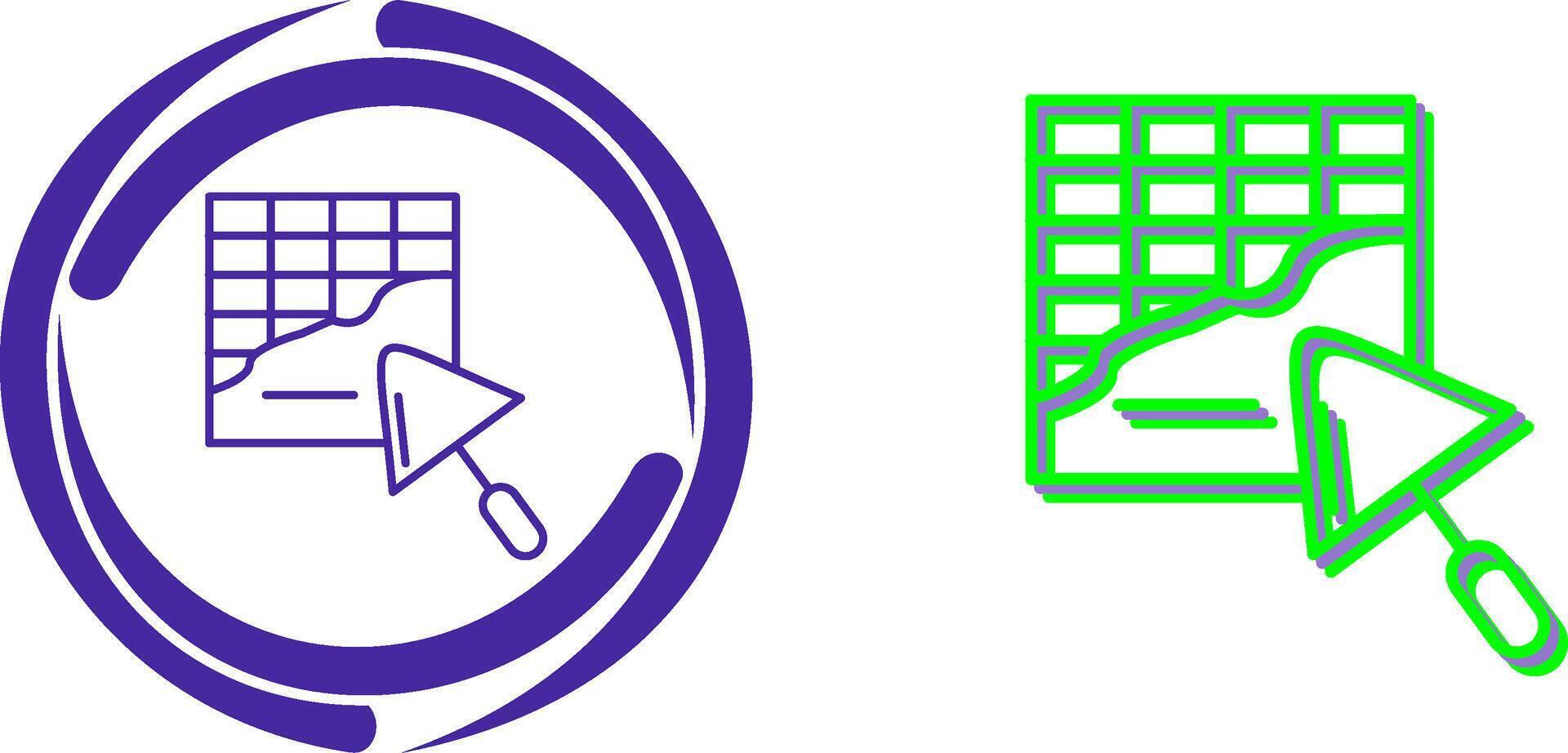 Plastering Icon Design vector