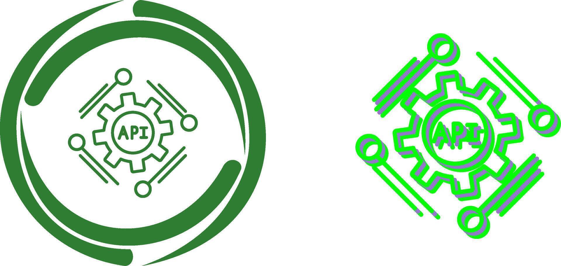 Api Icon Design vector