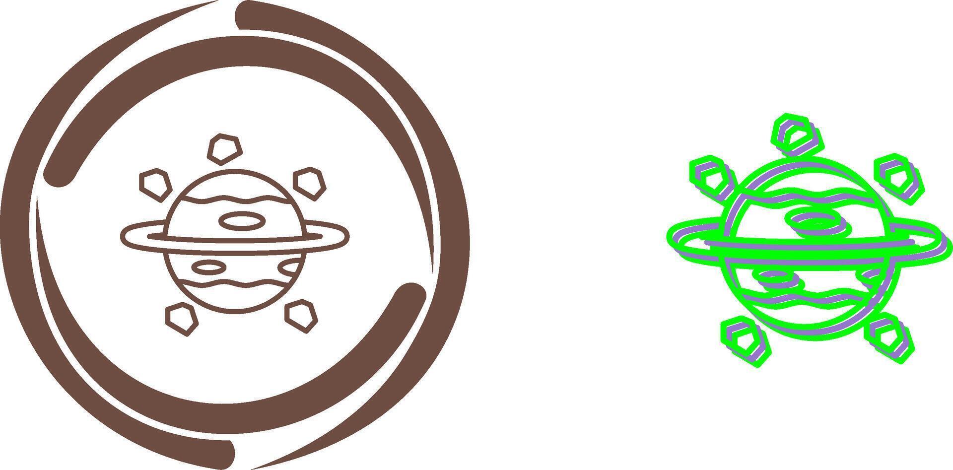 Saturn Icon Design vector