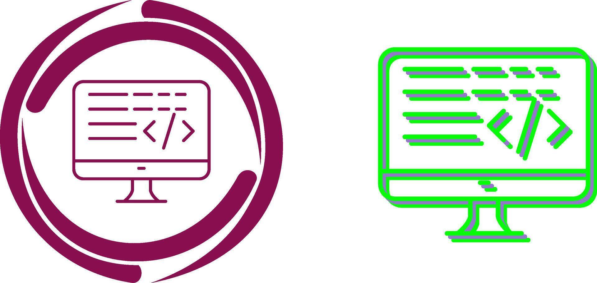 Coding Icon Design vector