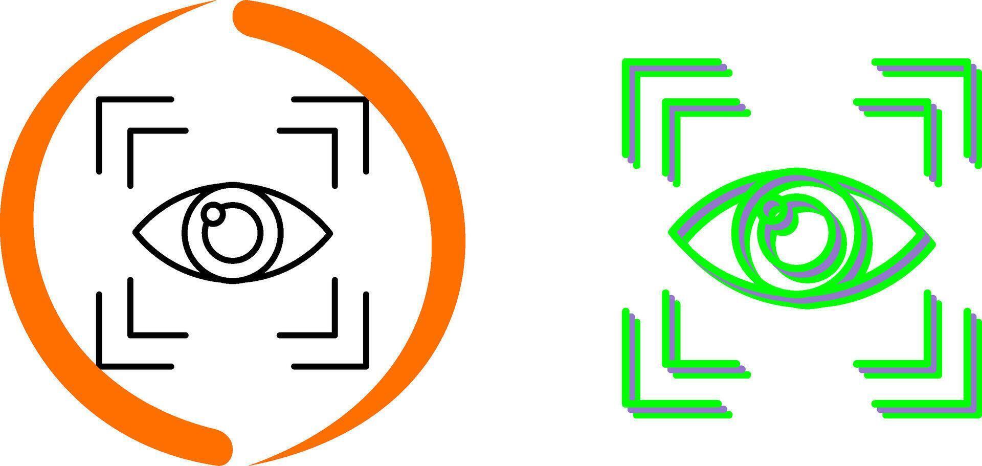 Eye Scan Icon Design vector