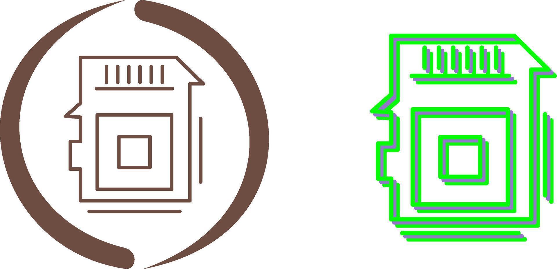 Sd Card Icon Design vector