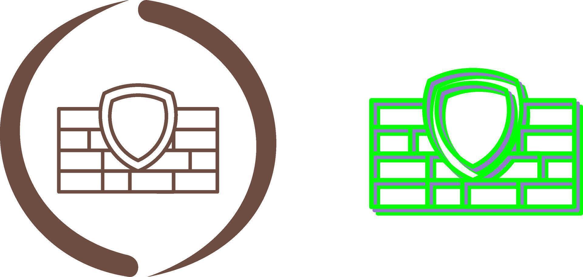 Firewall Icon Design vector
