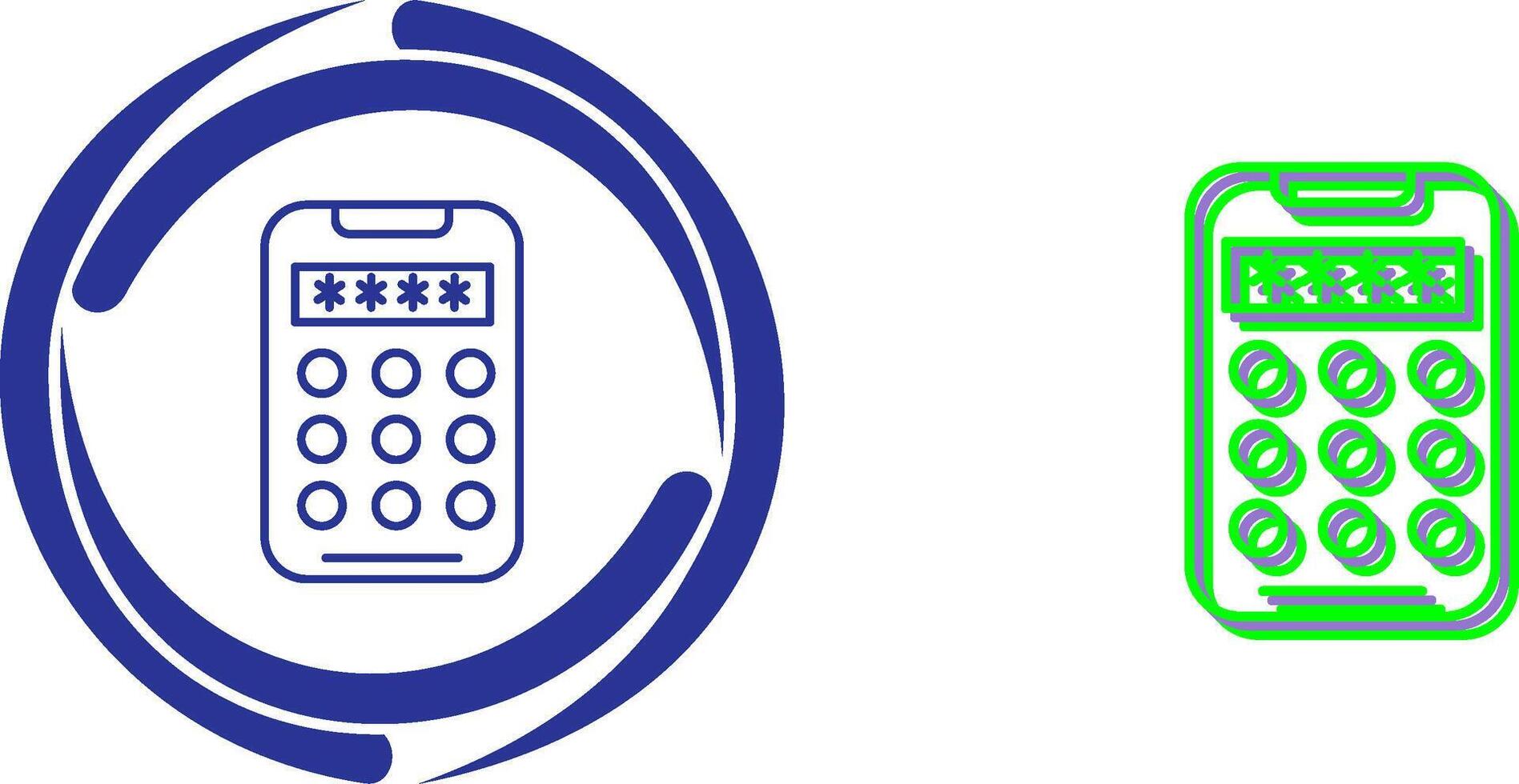 Pin Code Icon Design vector