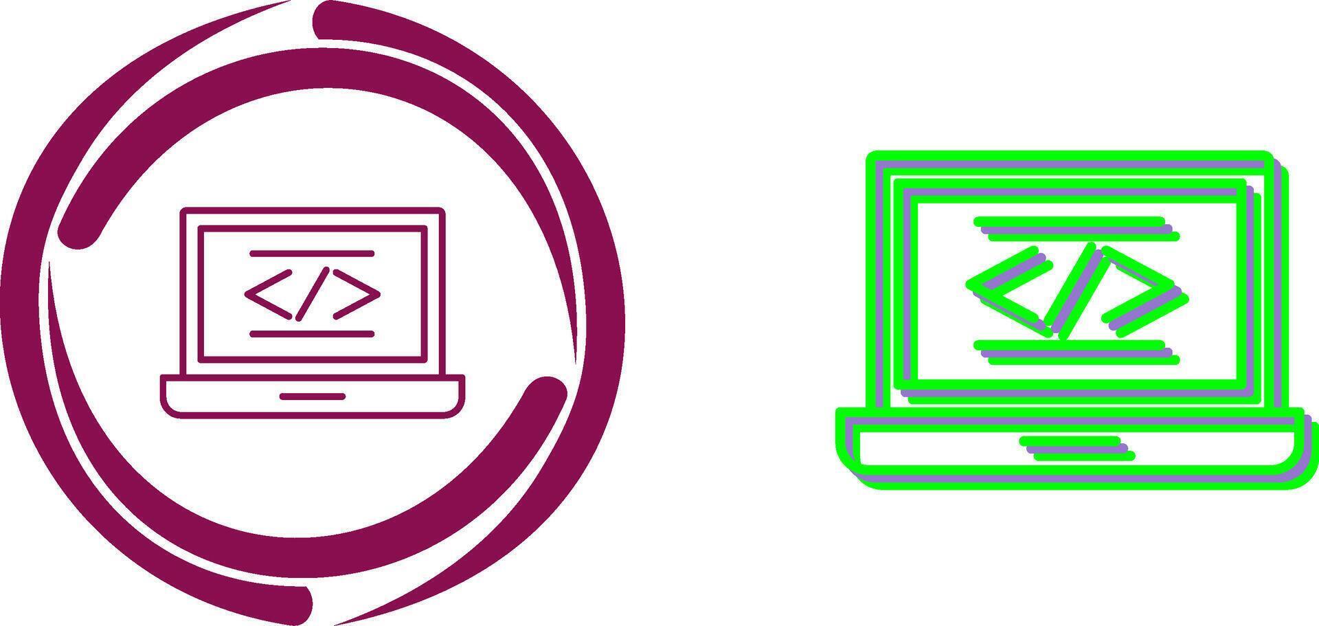 Coding Icon Design vector