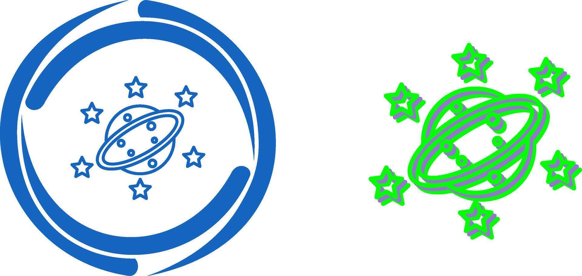 Saturn Icon Design vector