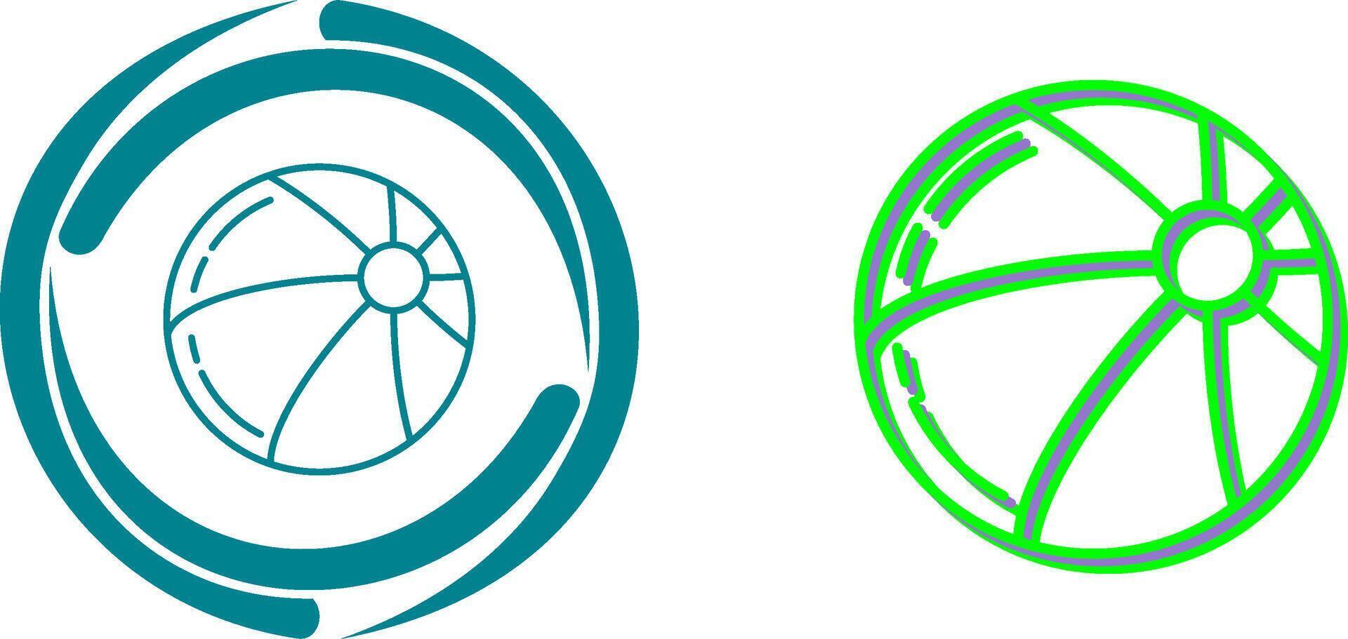 Beach Ball Icon Design vector