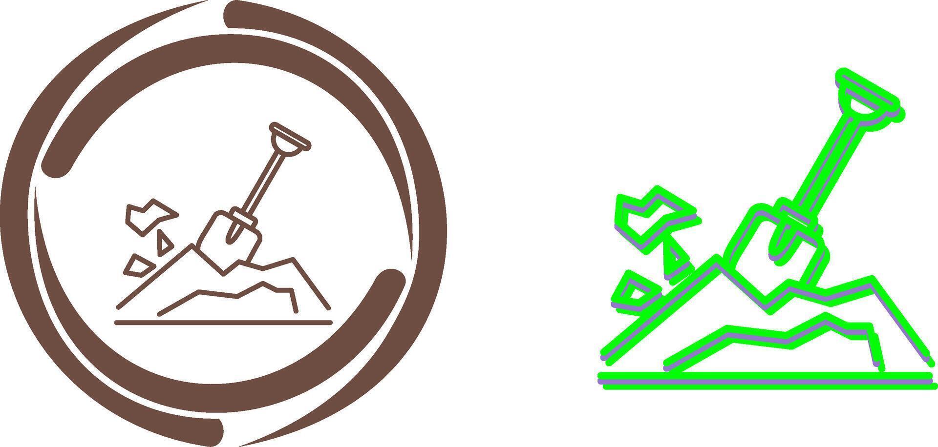 Digging Icon Design vector