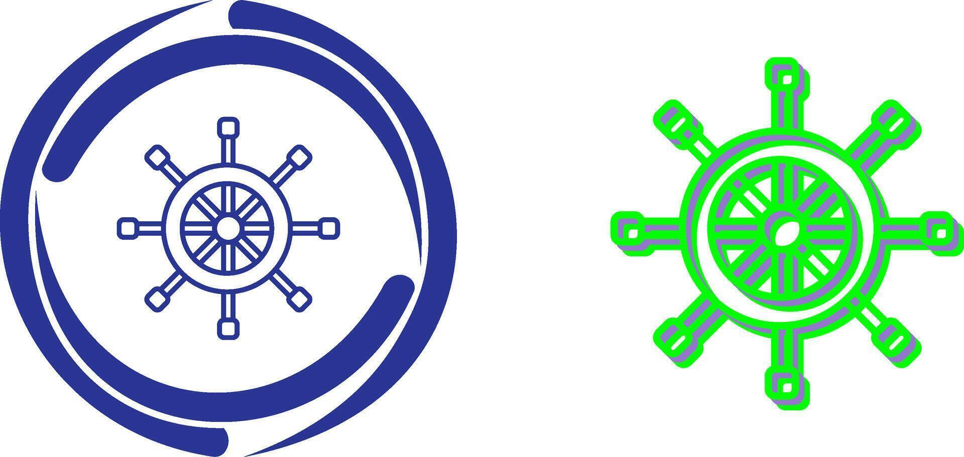Rudder Icon Design vector