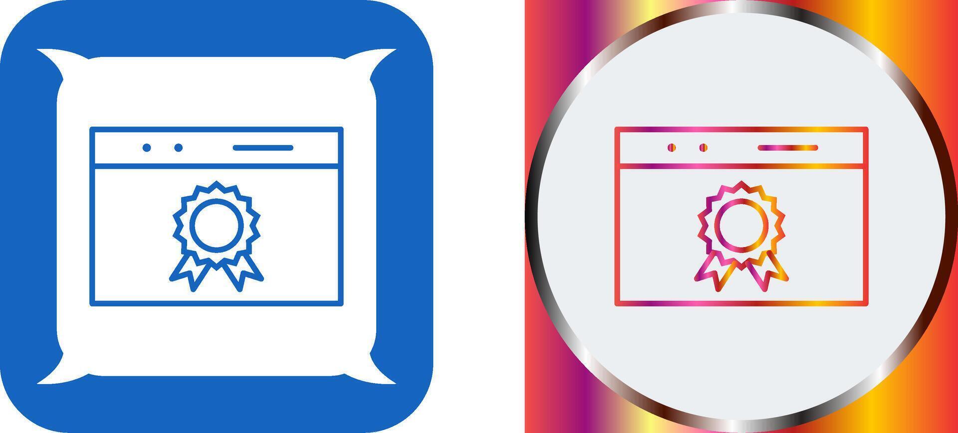 Unique Web Award Icon Design vector