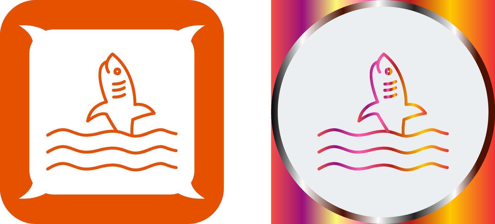 Dangerous Shark Icon Design vector