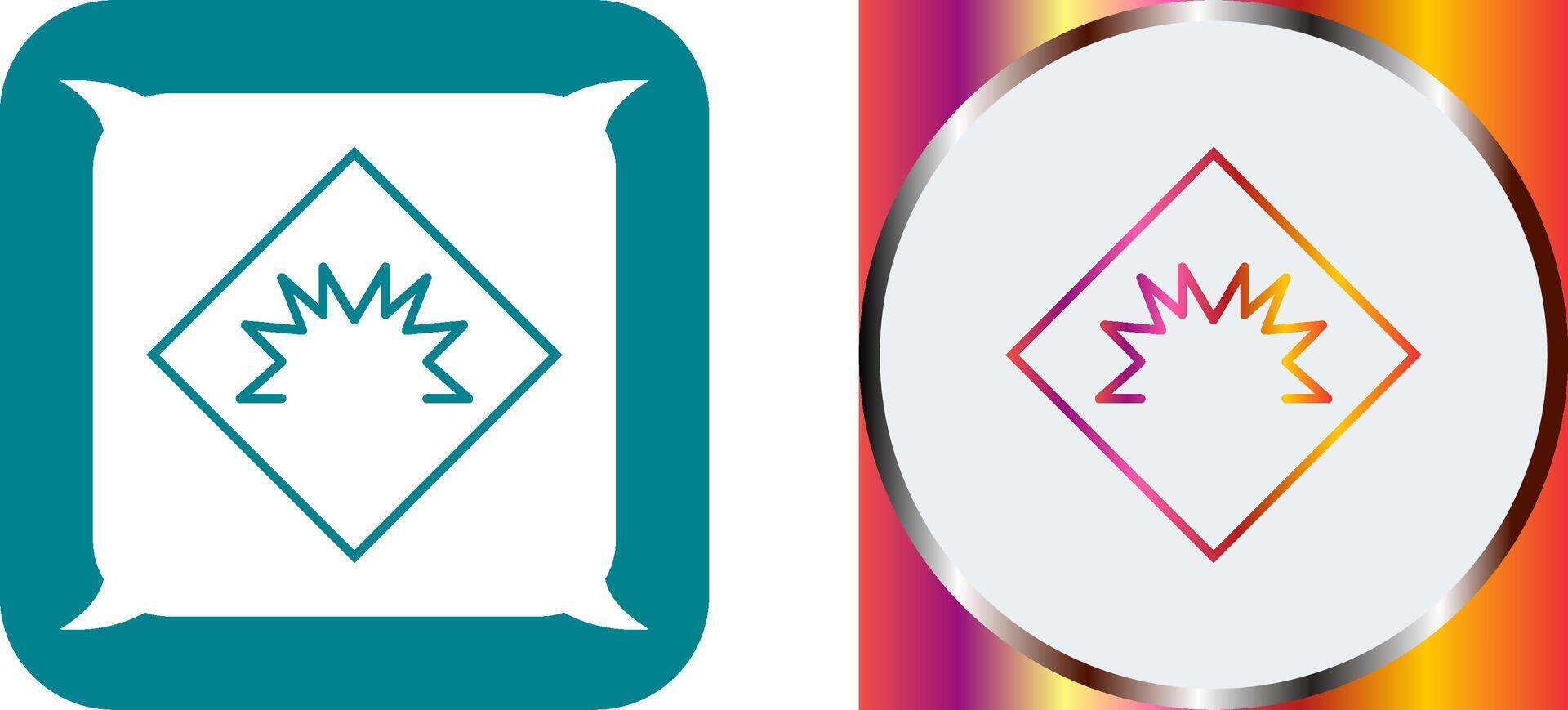 Danger of Welding Flash Icon Design vector