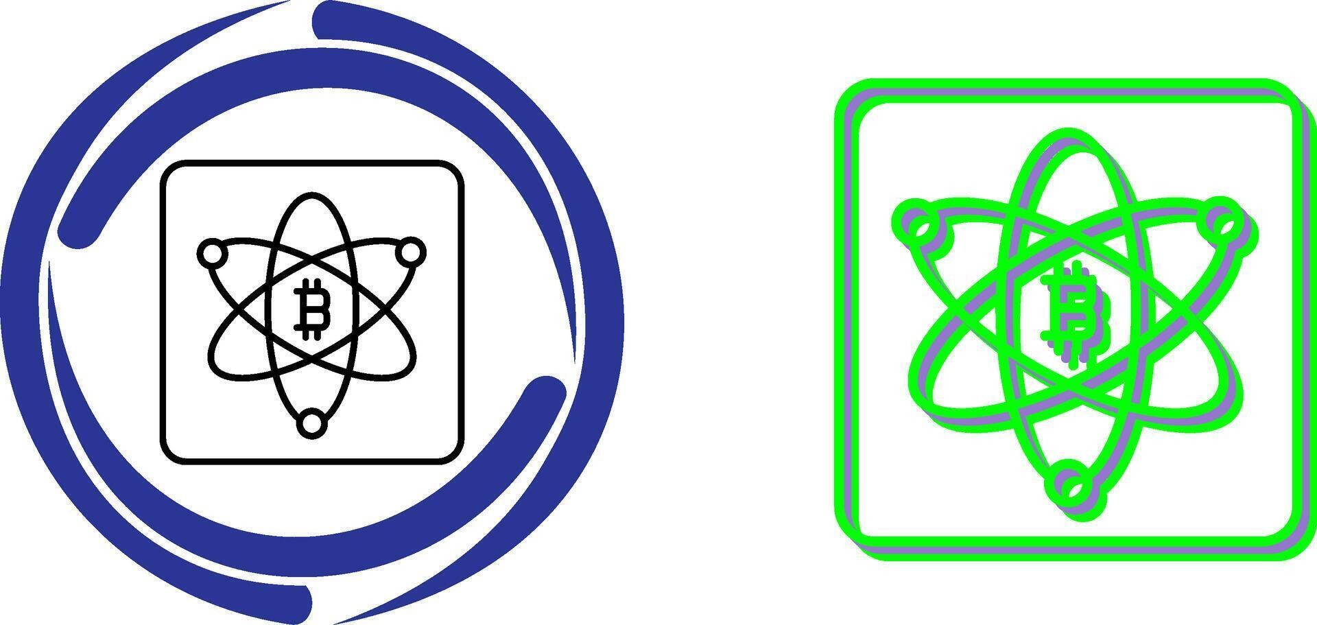Bitcoin Science Icon Design vector