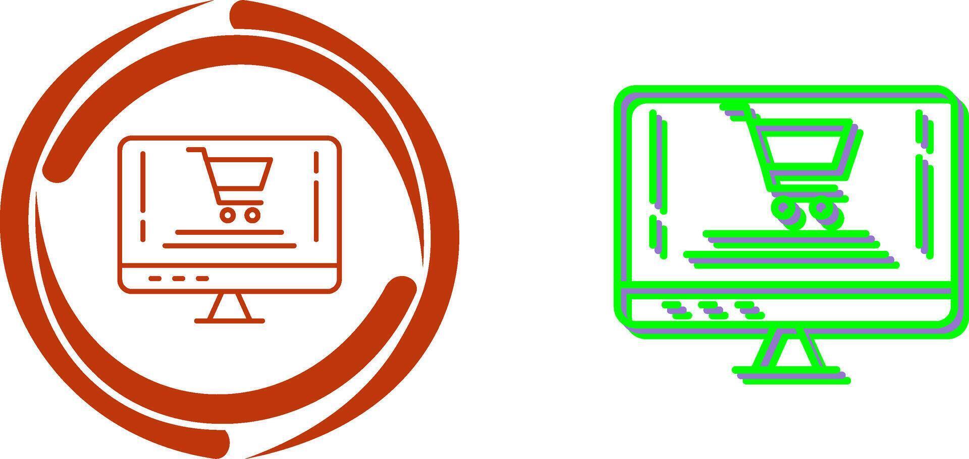 Online Shopping Icon Design vector