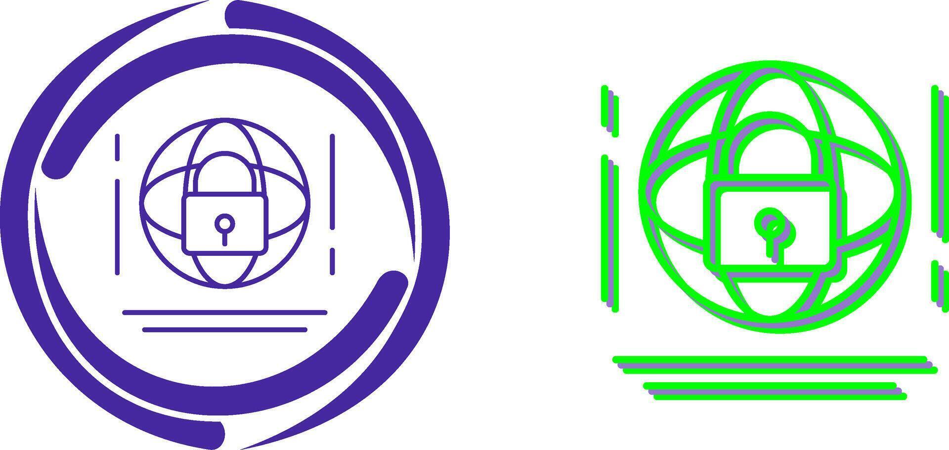 Internet Security Icon Design vector