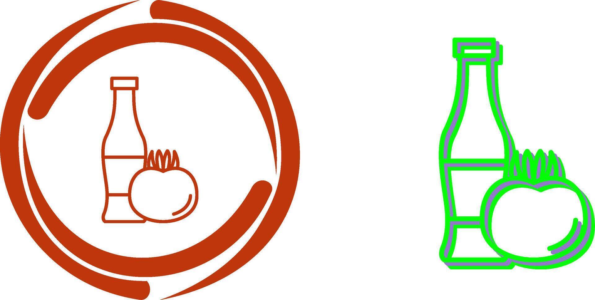 Tomato ketchup Icon Design vector