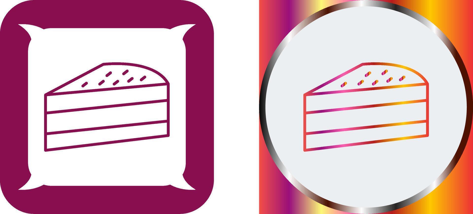 Cake Slice Icon Design vector
