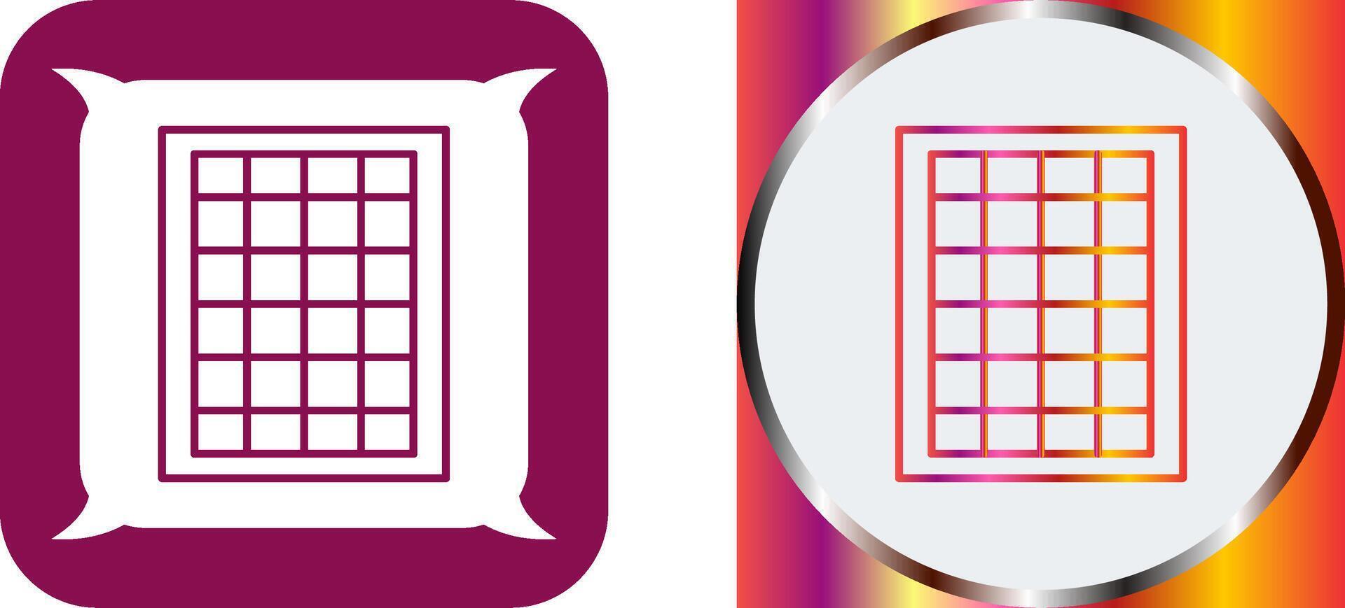 Table of Rates Icon Design vector