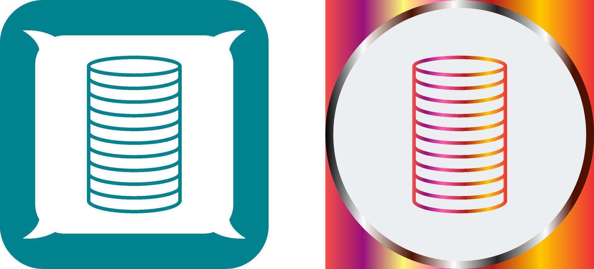 Stack of Coins Icon Design vector