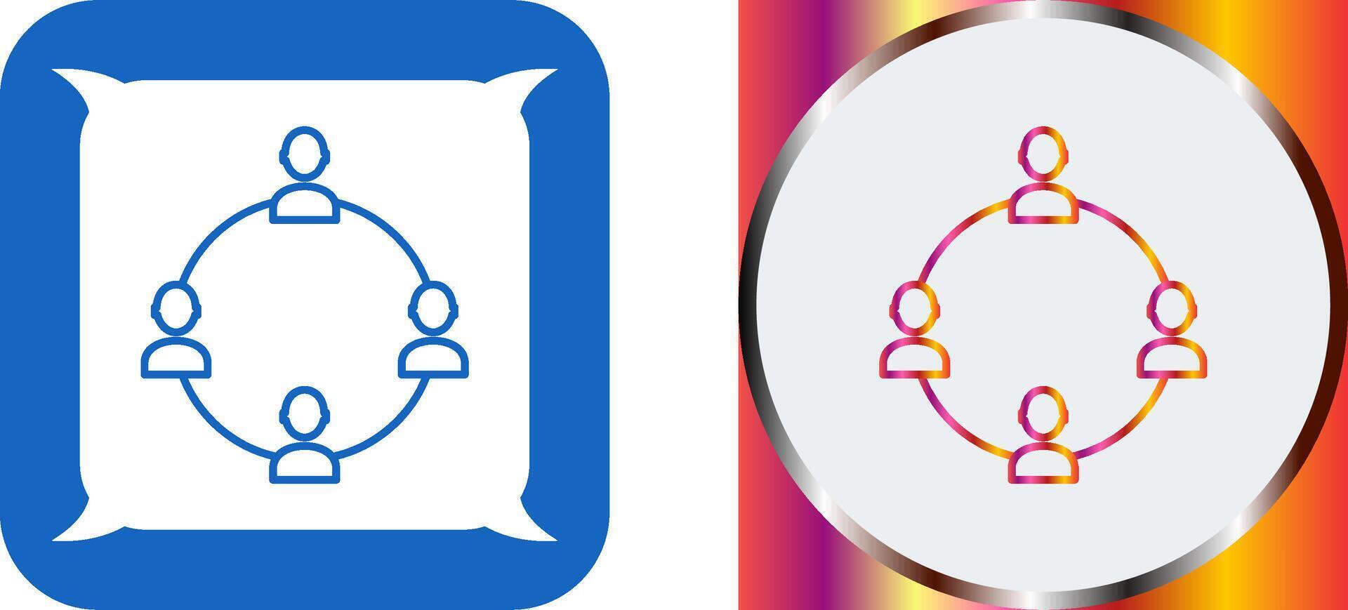 Unique Network Group Icon Design vector