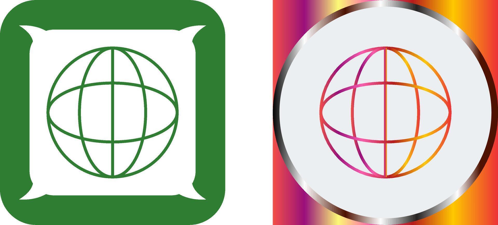 Unique Globe Icon Design vector