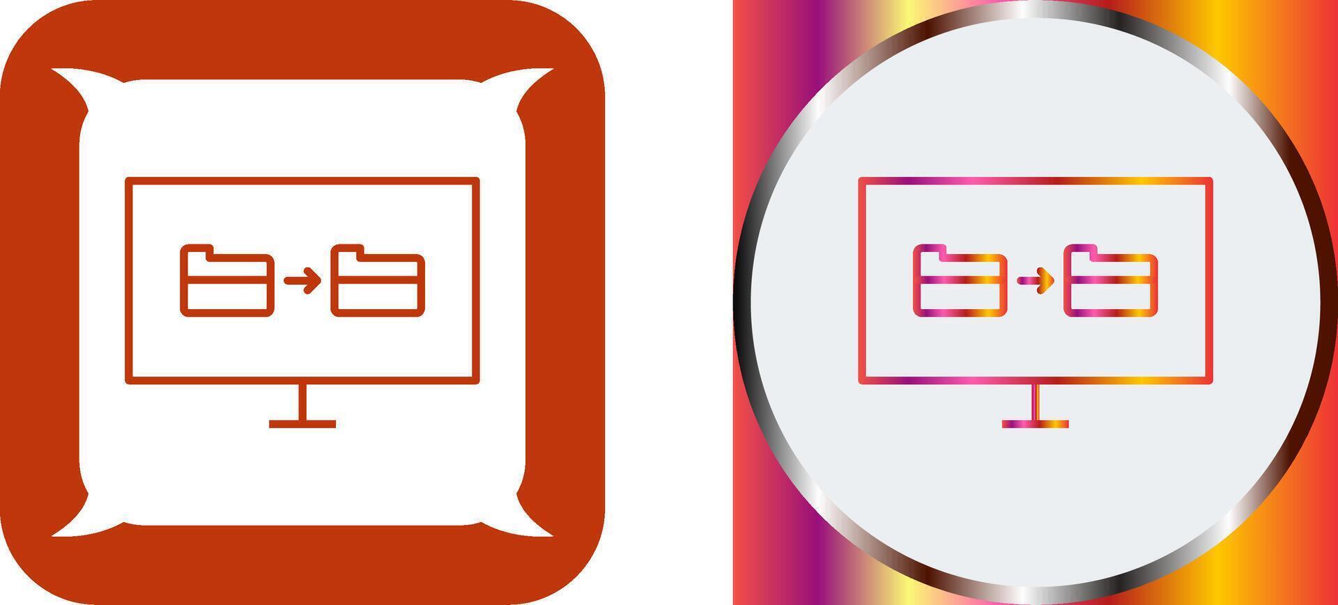 Unique File Sharing Icon Design vector