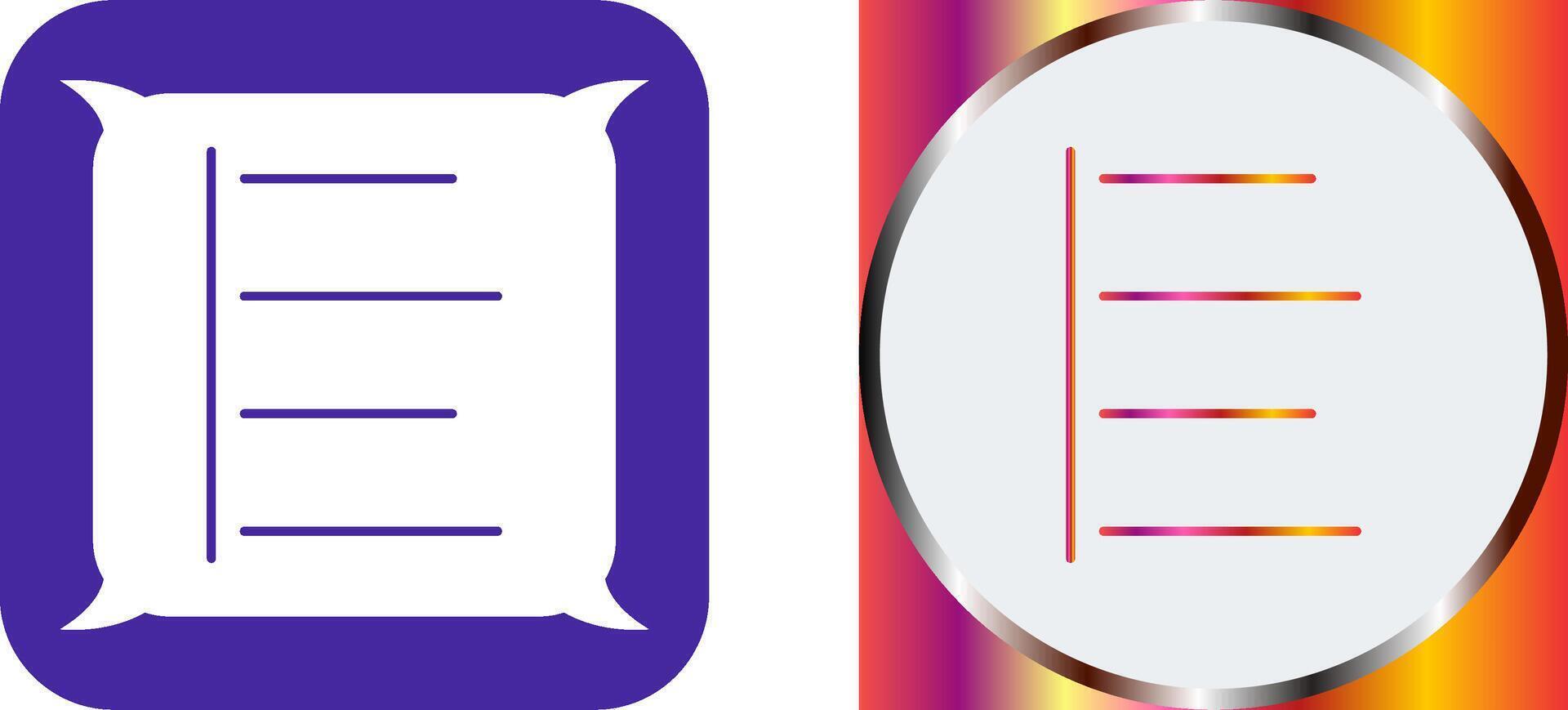 Unique Left Align Icon Design vector