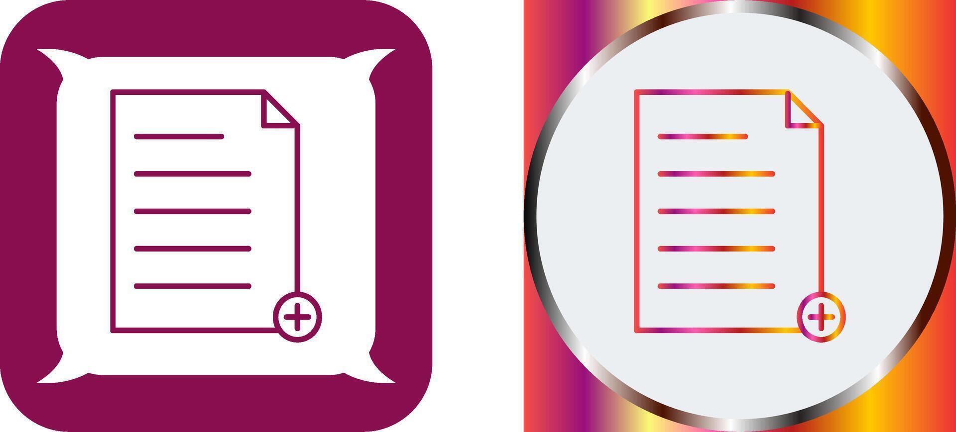 Unique Add File Icon Design vector
