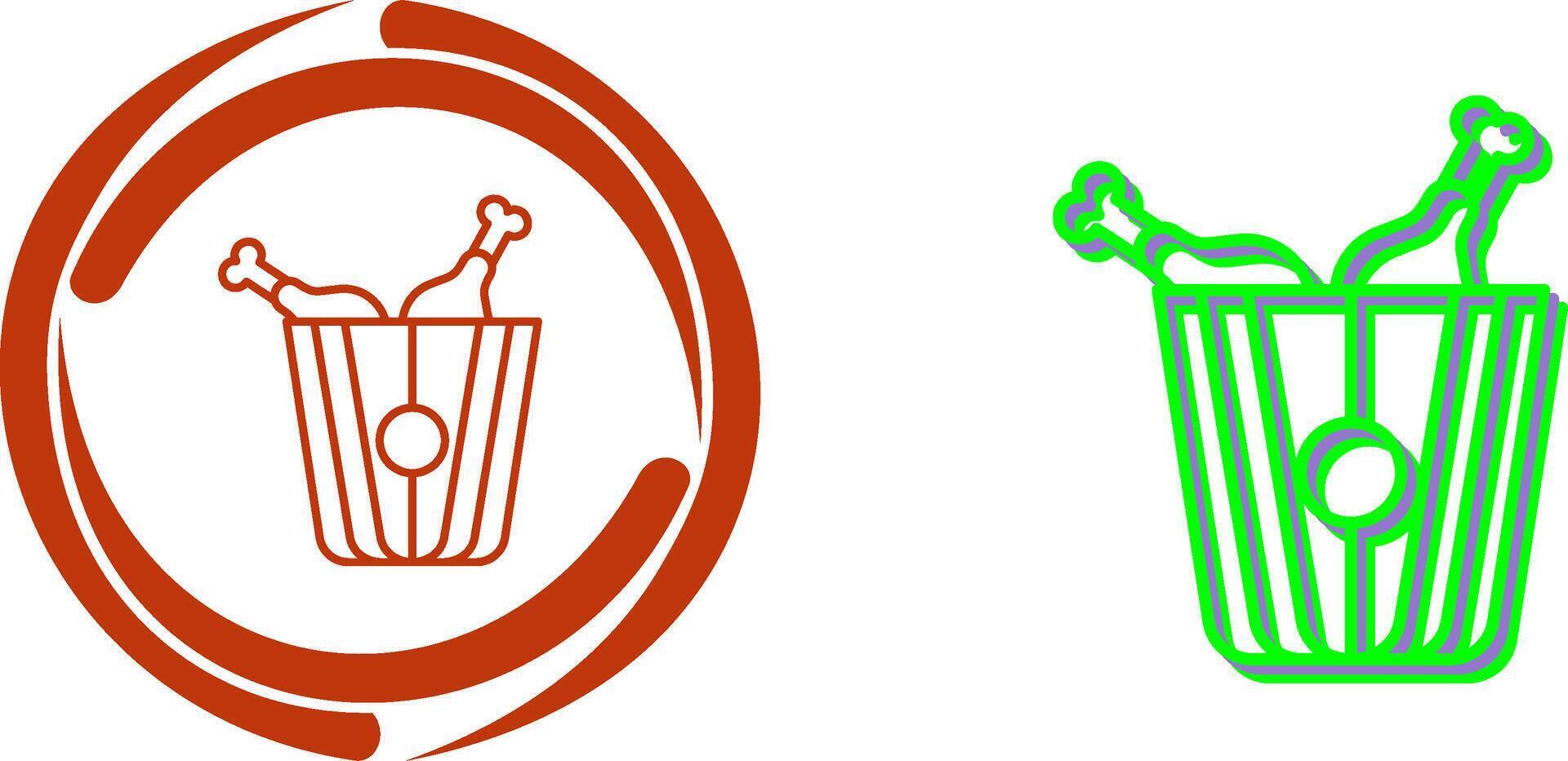 Fried Chicken Icon Design vector