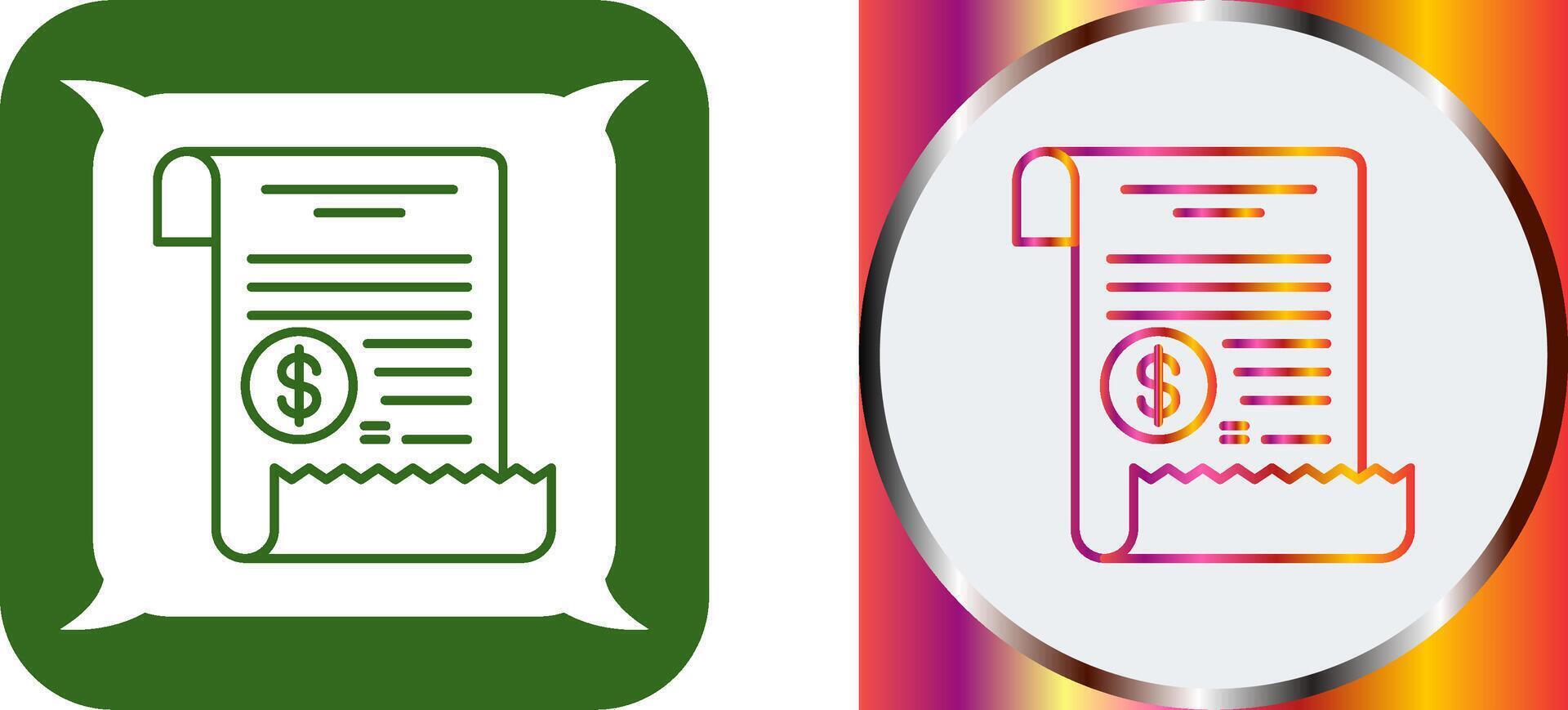 Receipt Icon Design vector