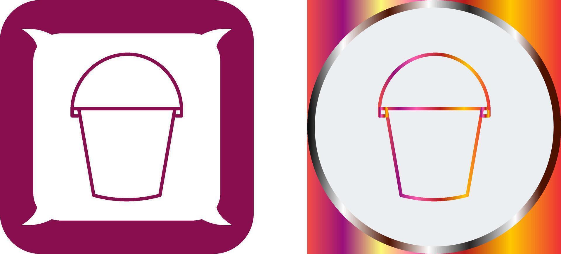 Water Bucket Icon Design vector