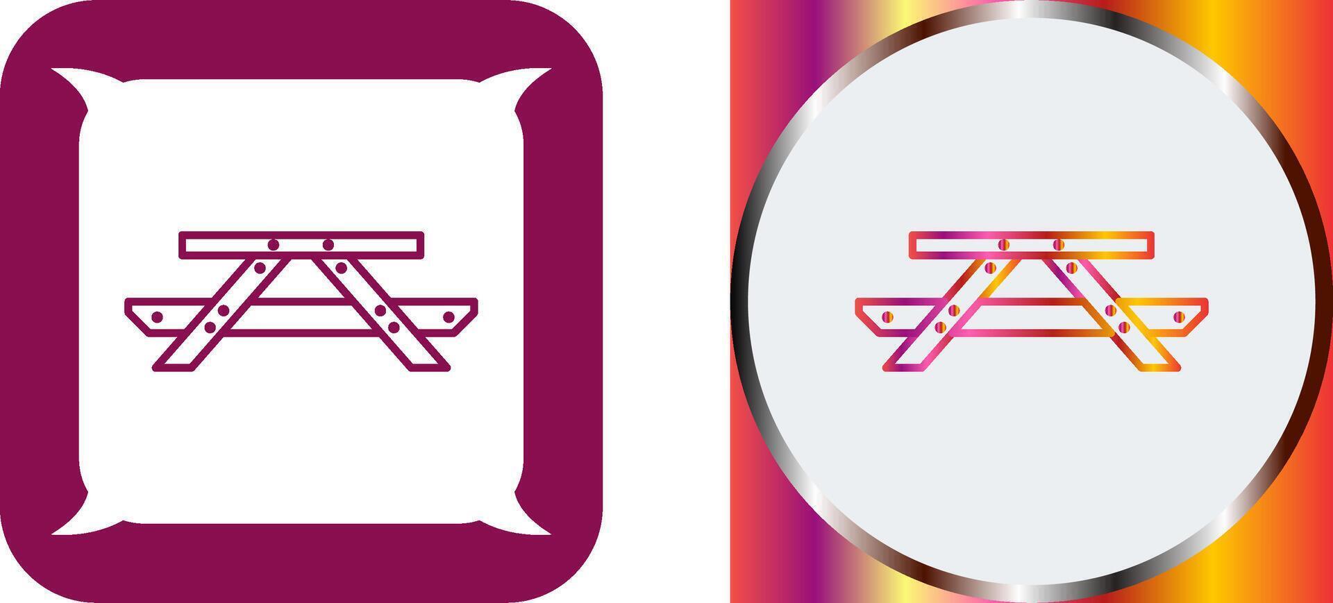 Picnic of Table Icon Design vector
