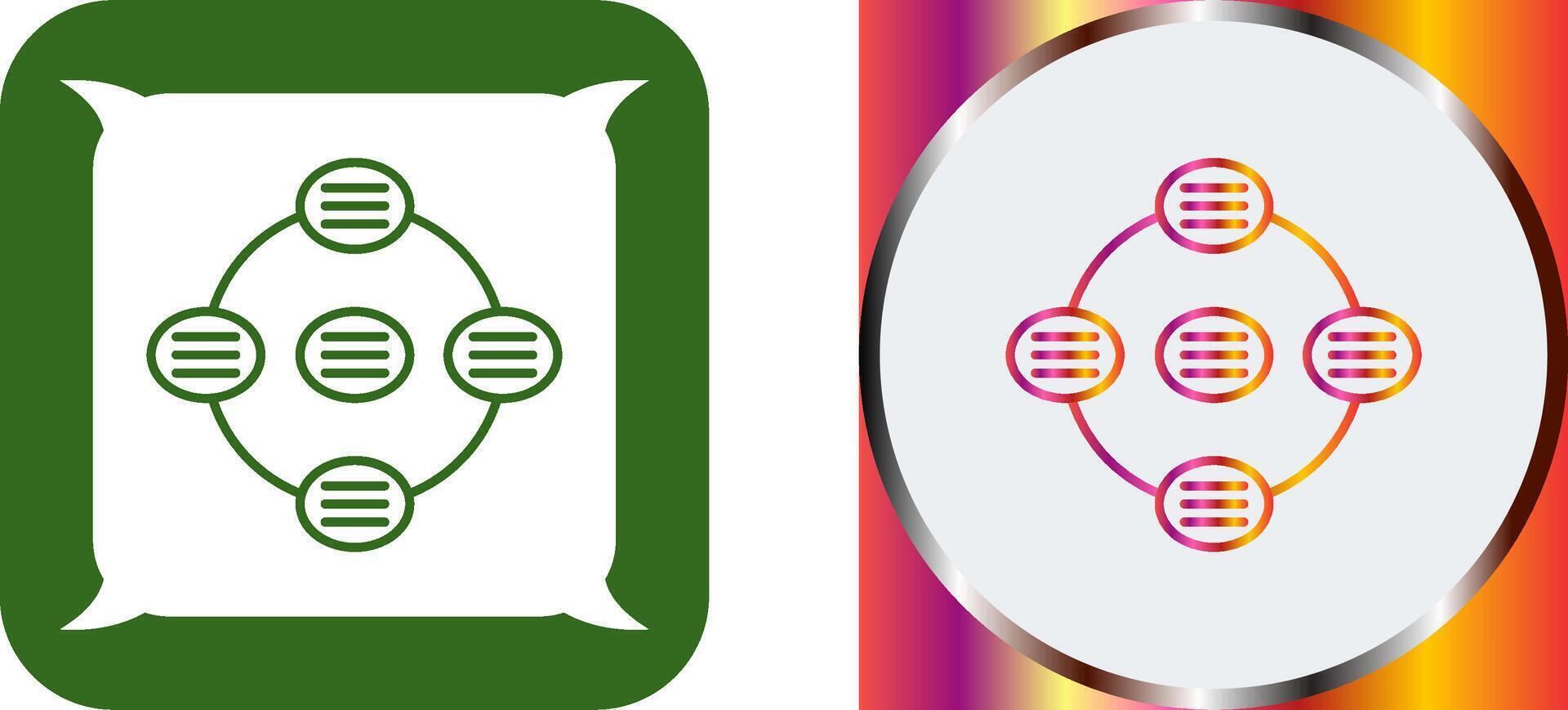 Unique Strategy Connsultation Icon Design vector