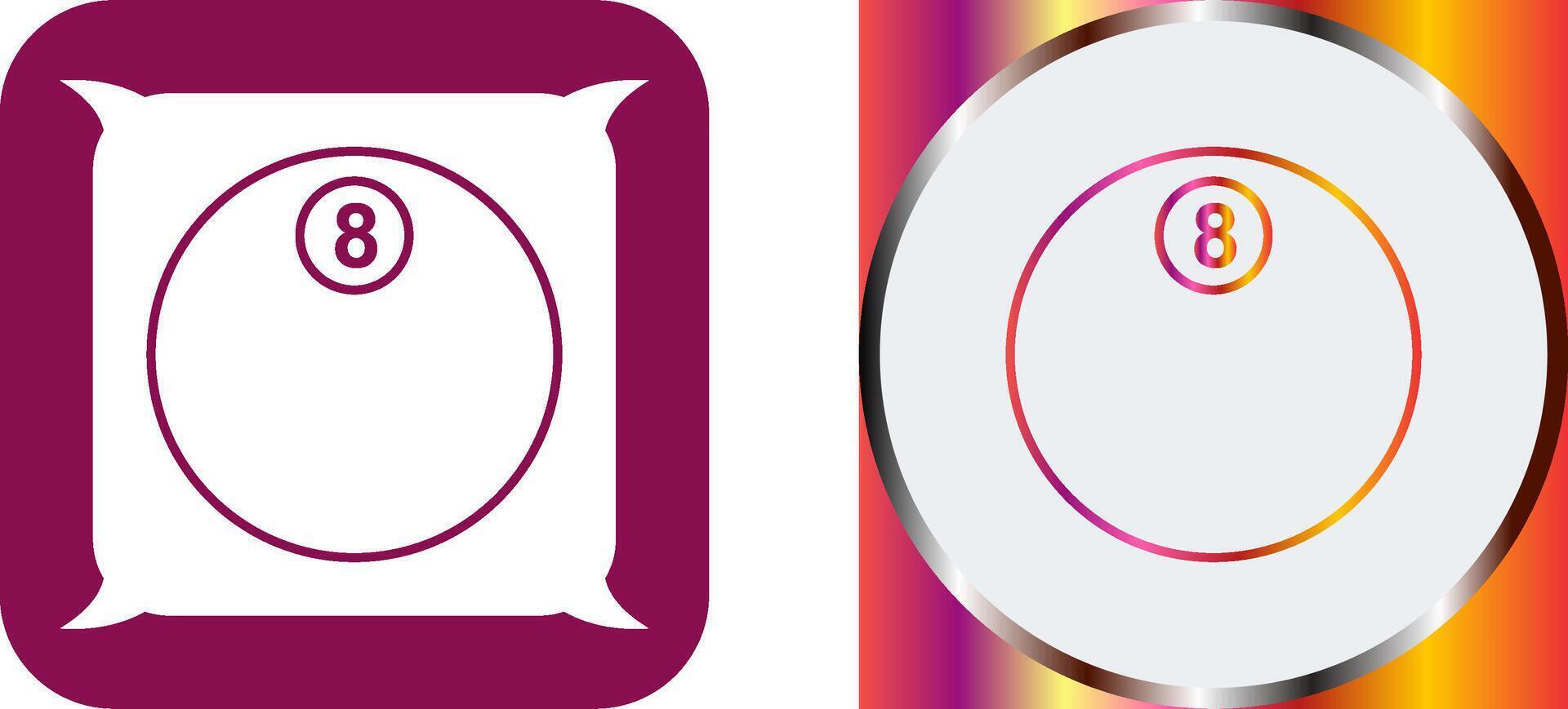 Unique Eight Ball Icon Design vector