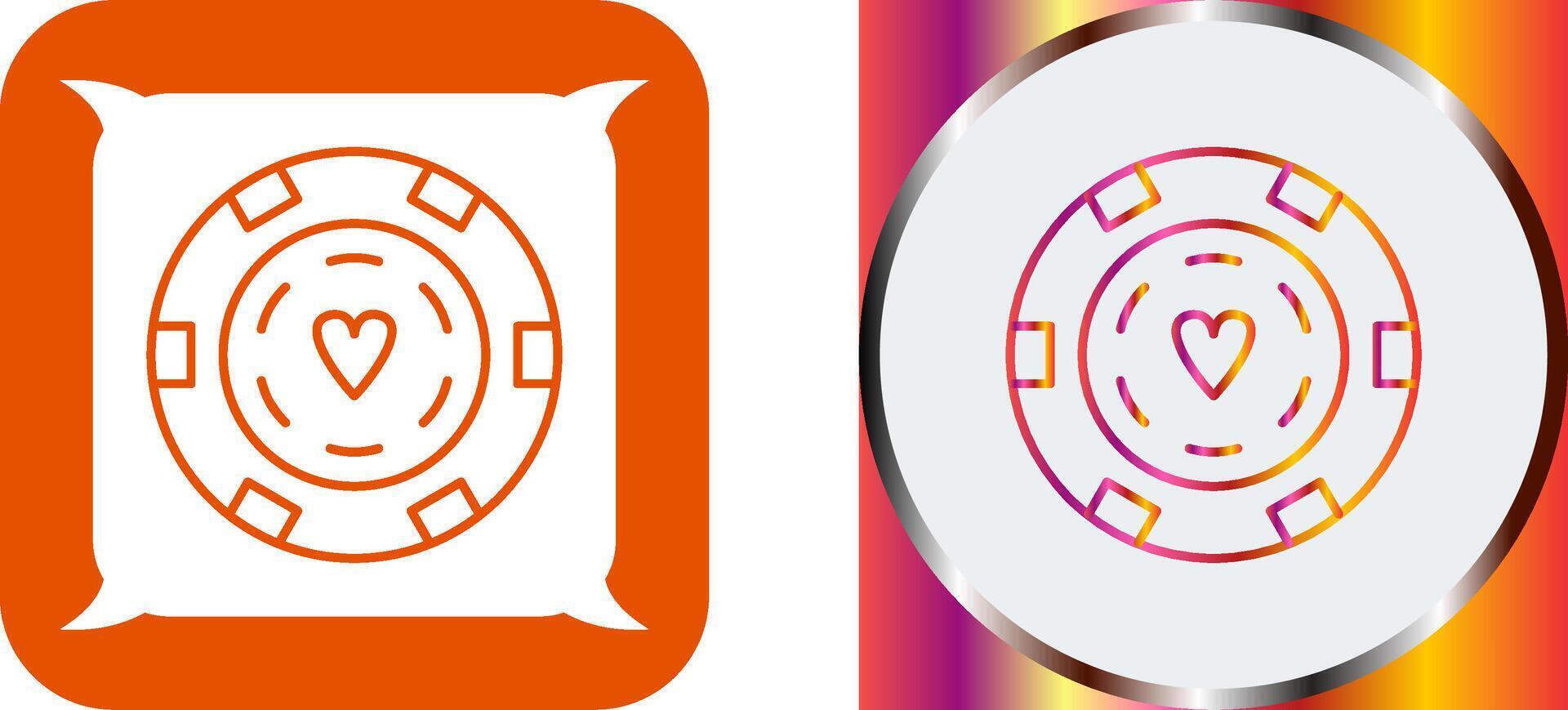 Unique Poker Chips Icon Design vector