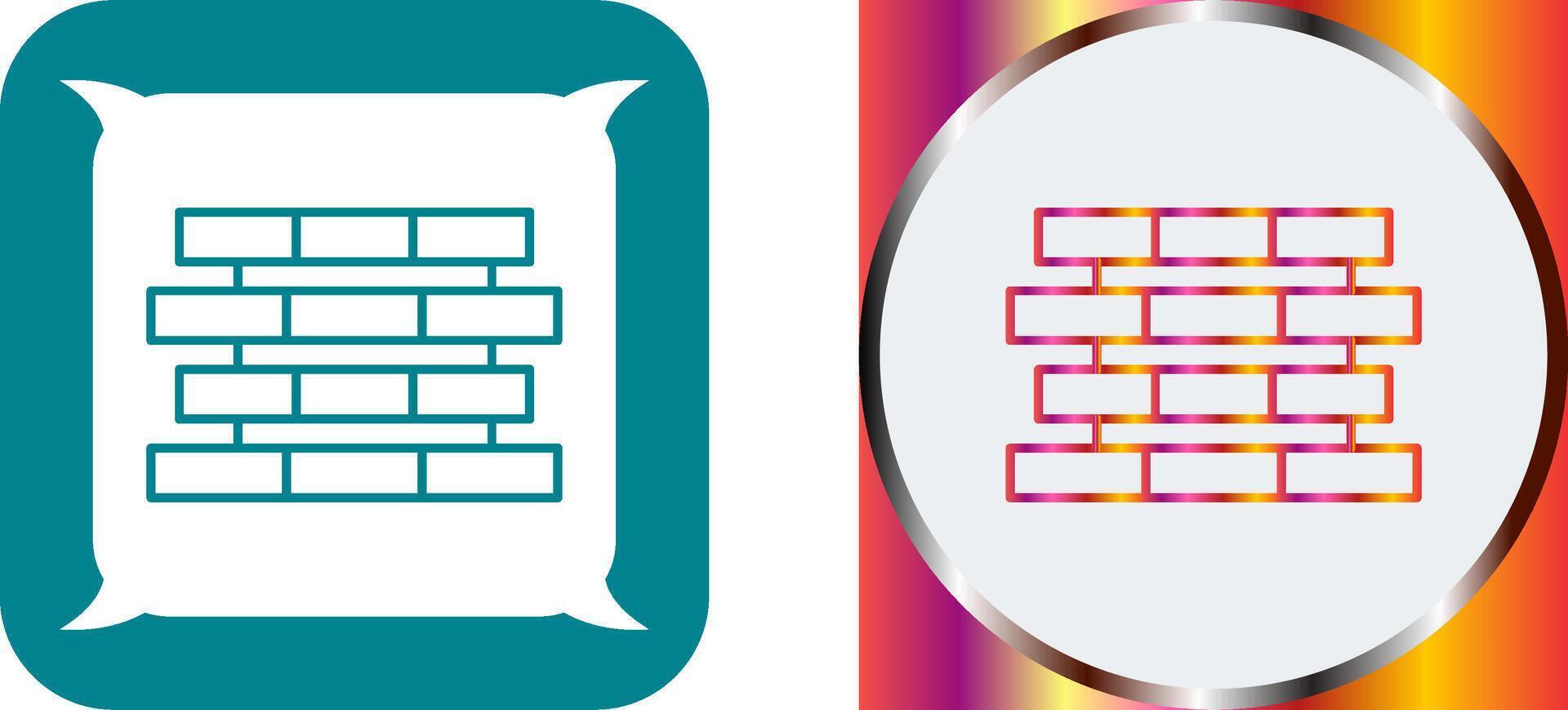 Unique Bricks Icon Design vector