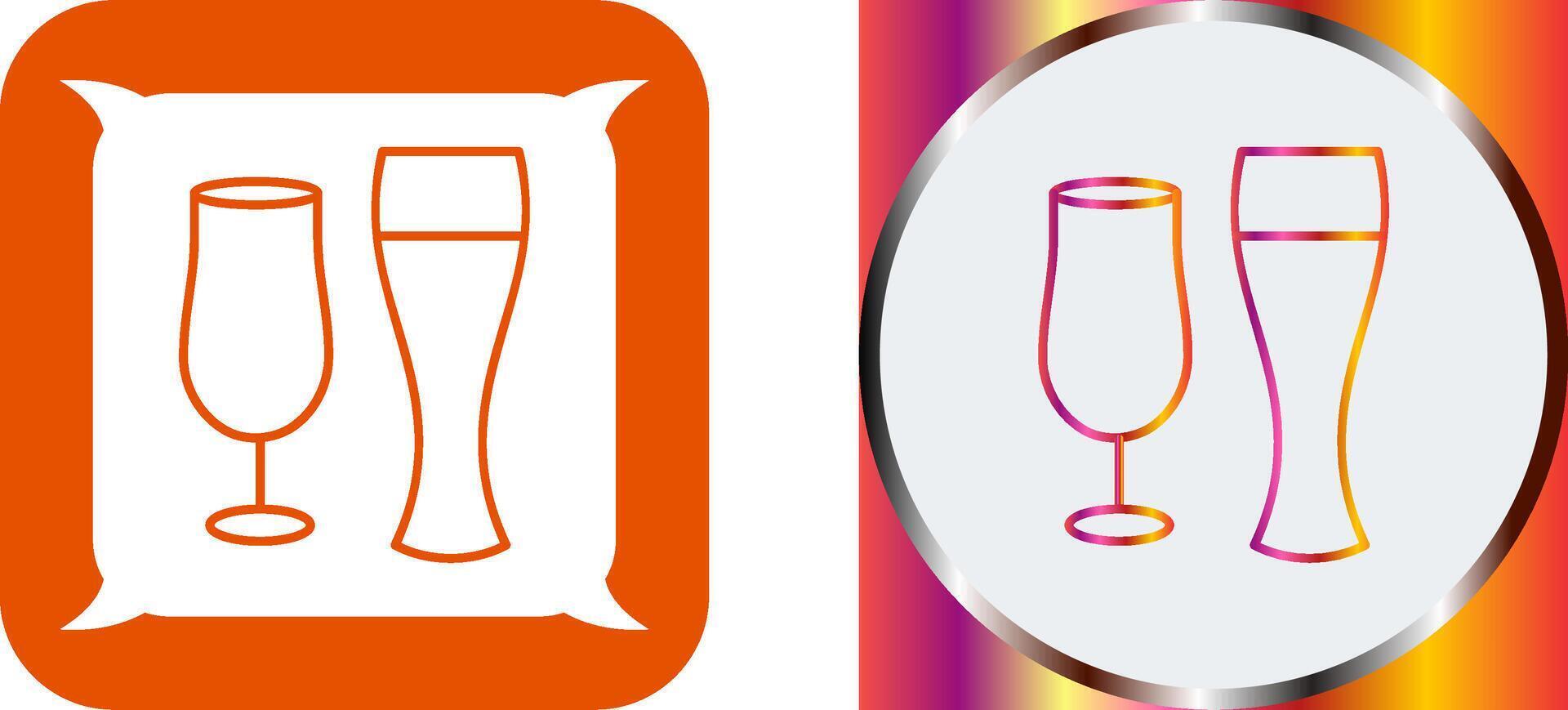 Unique Beer Glasses Icon Design vector