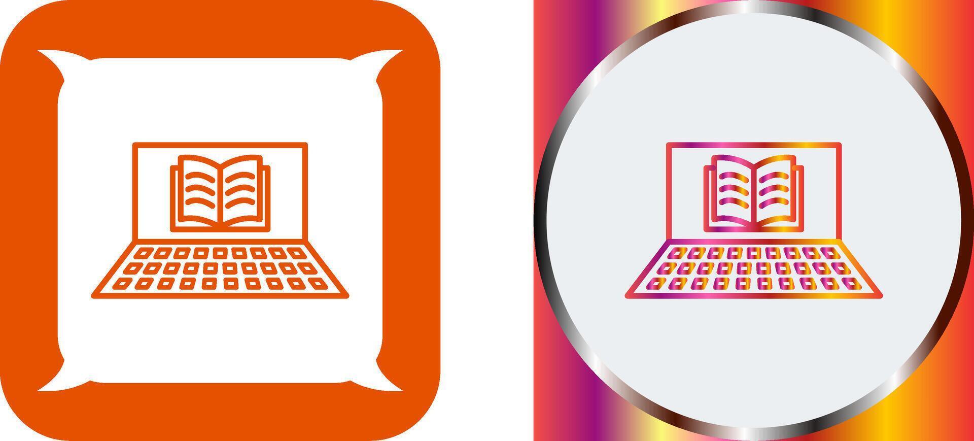 Unique Online Books Icon Design vector