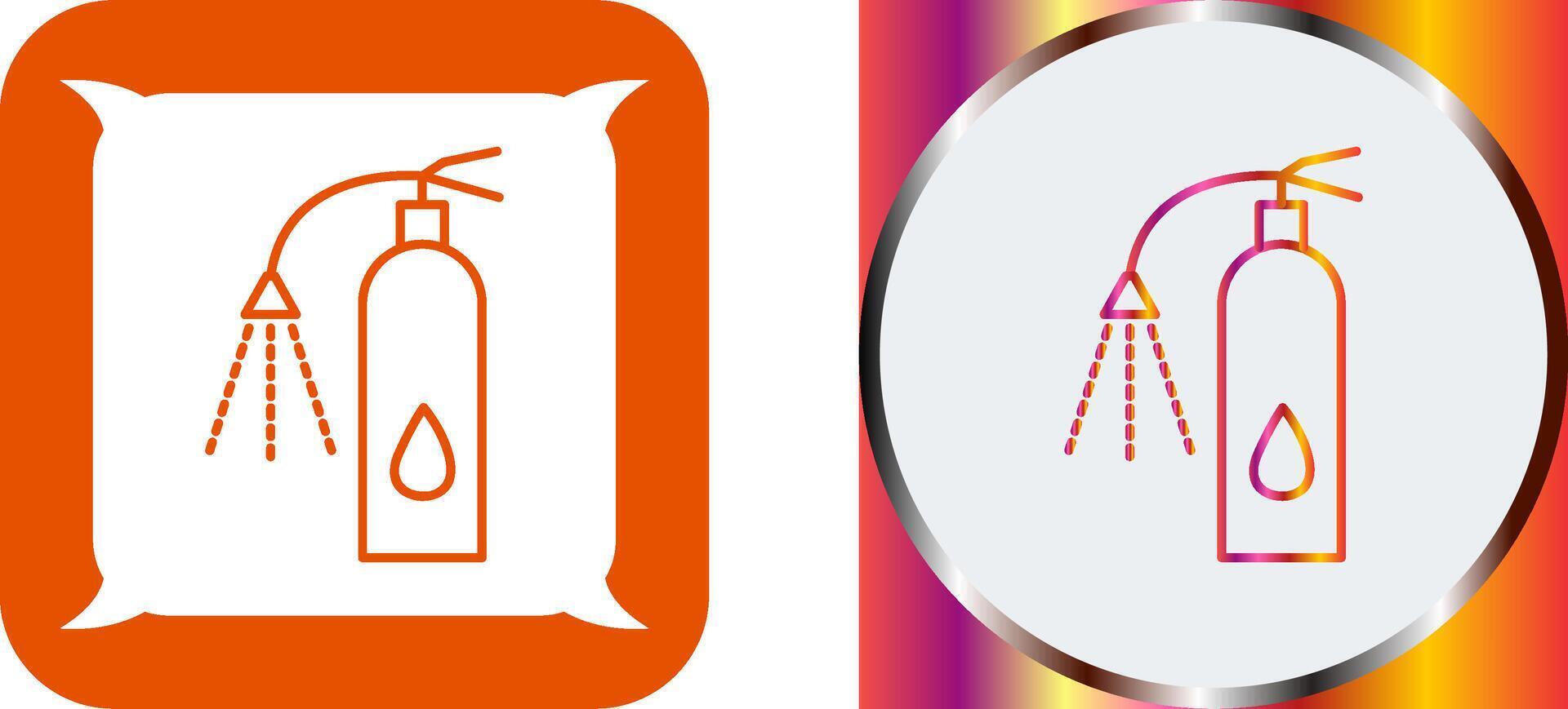 Unique Using Extinguisher Icon Design vector
