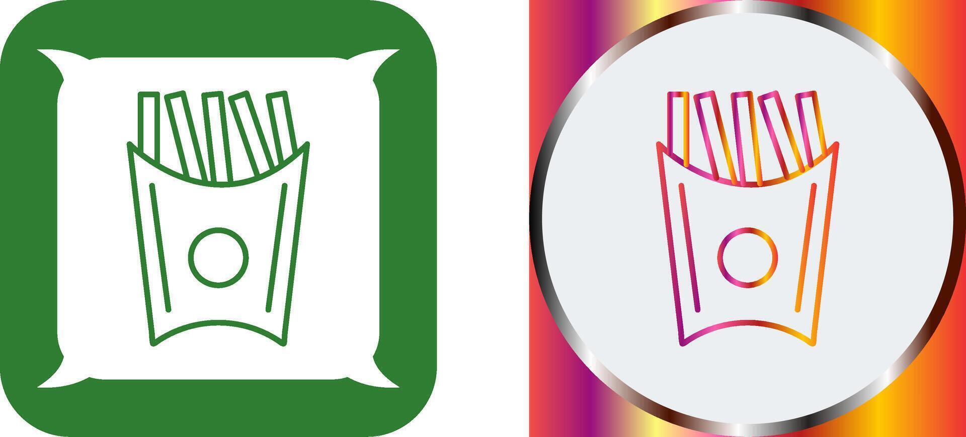 único francés papas fritas icono diseño vector