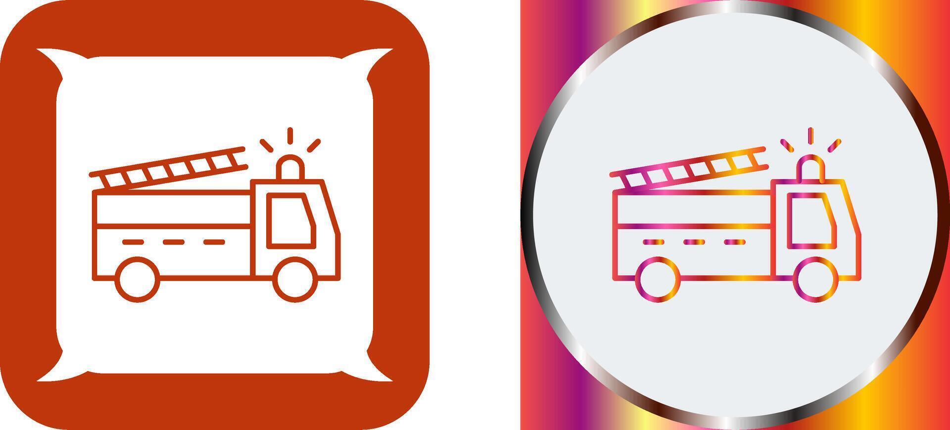 Unique Fire Truck Icon Design vector