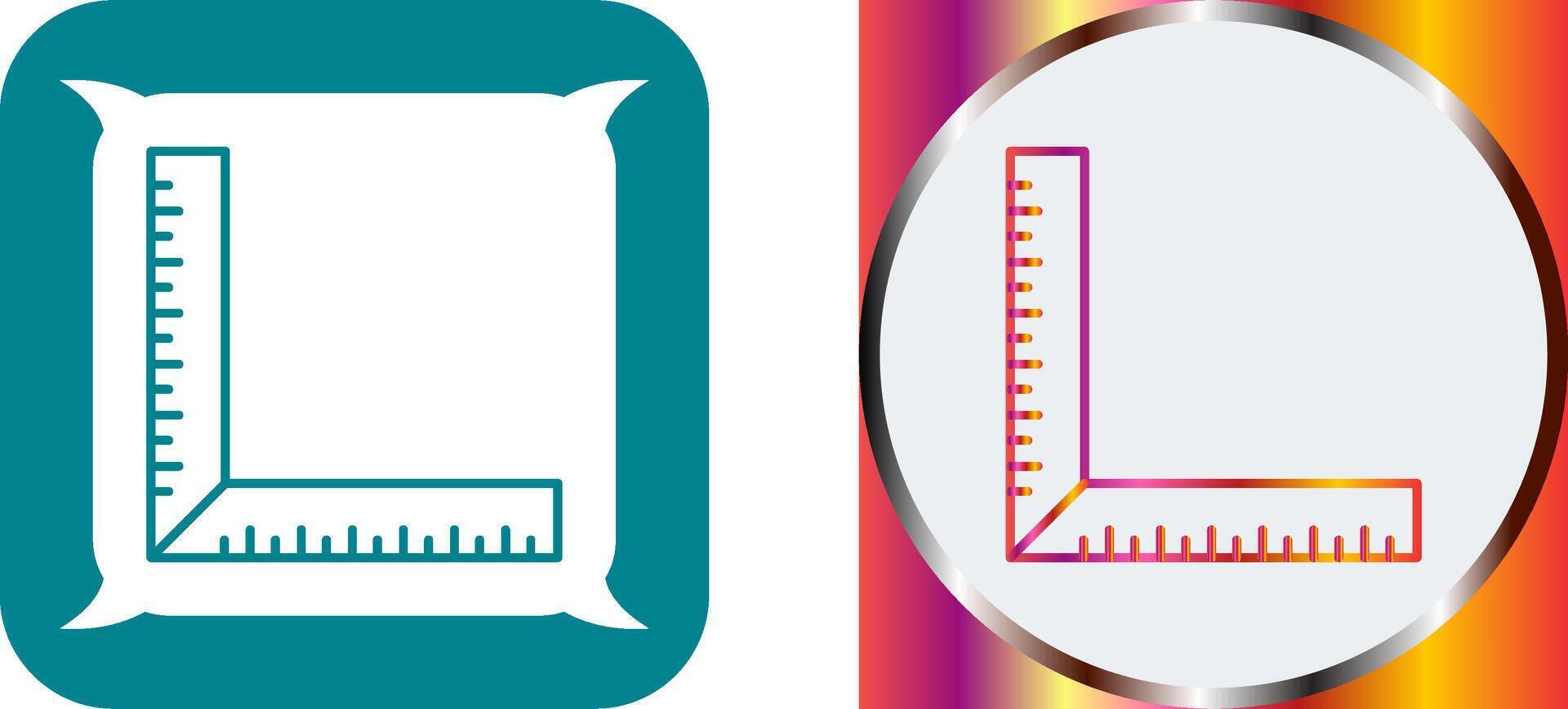 square Ruler Icon Design vector