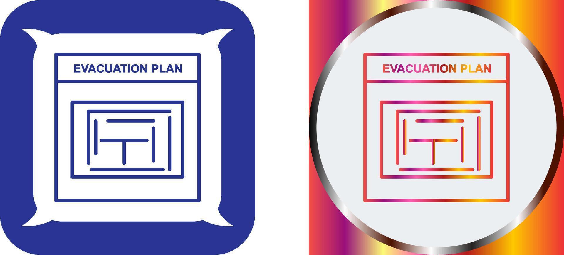 Evacuation Plan Icon Design vector
