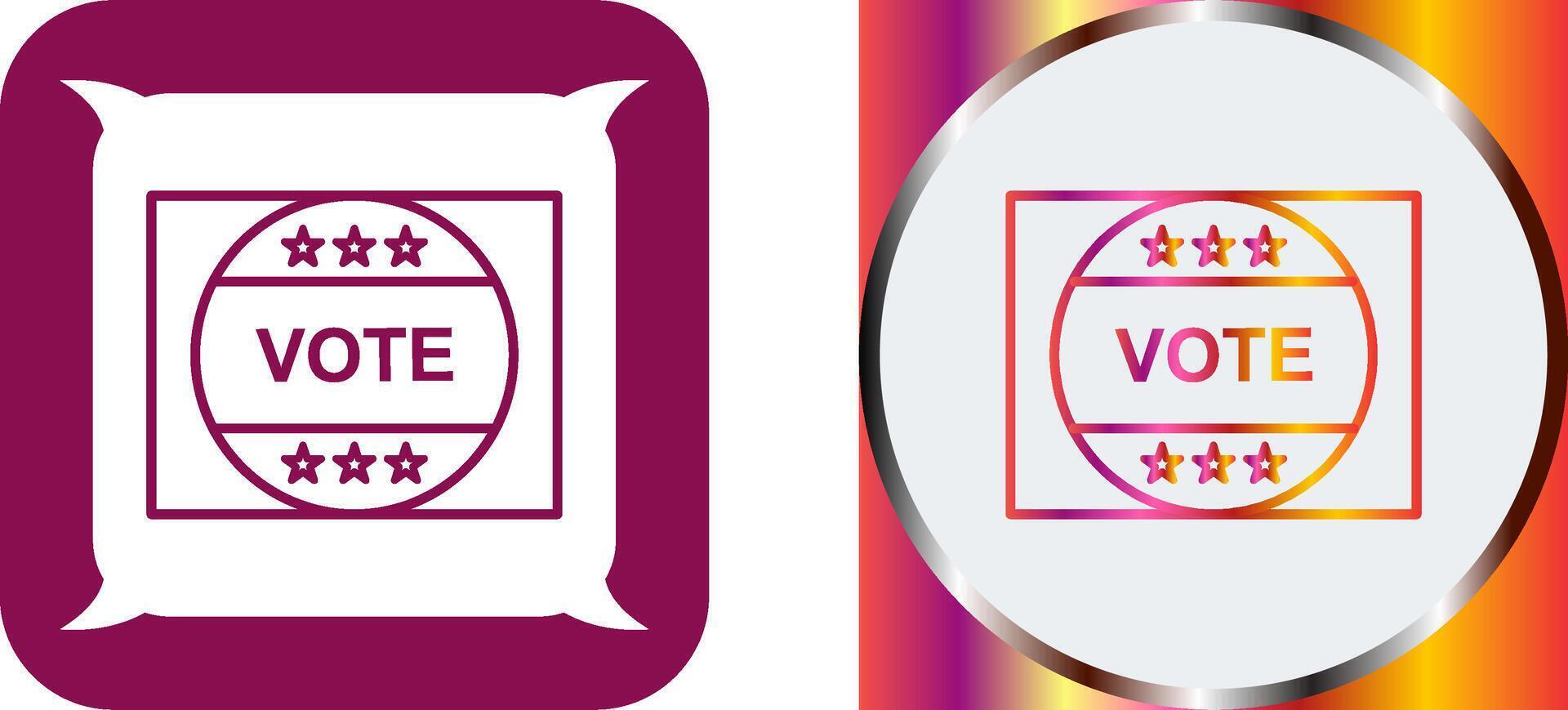 Vote Sticker Icon Design vector