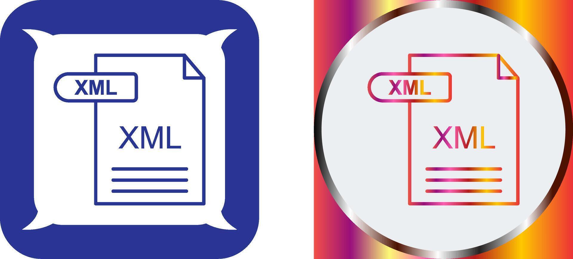 XML Icon Design vector