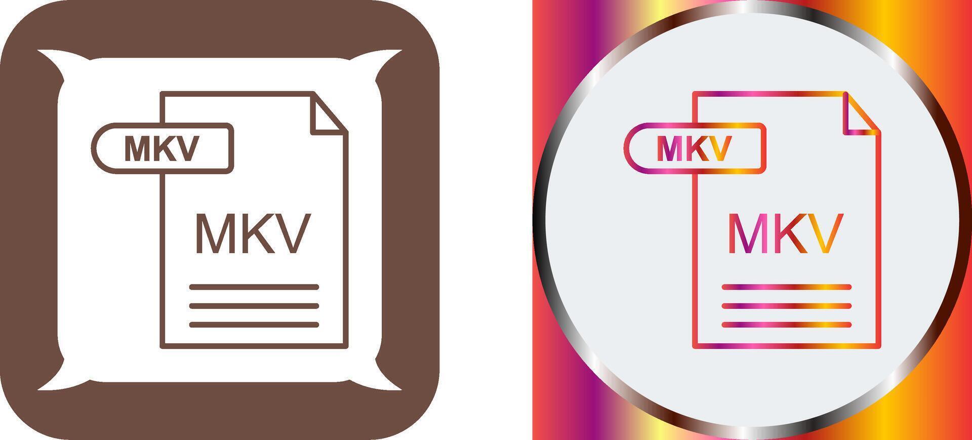 MKV Icon Design vector