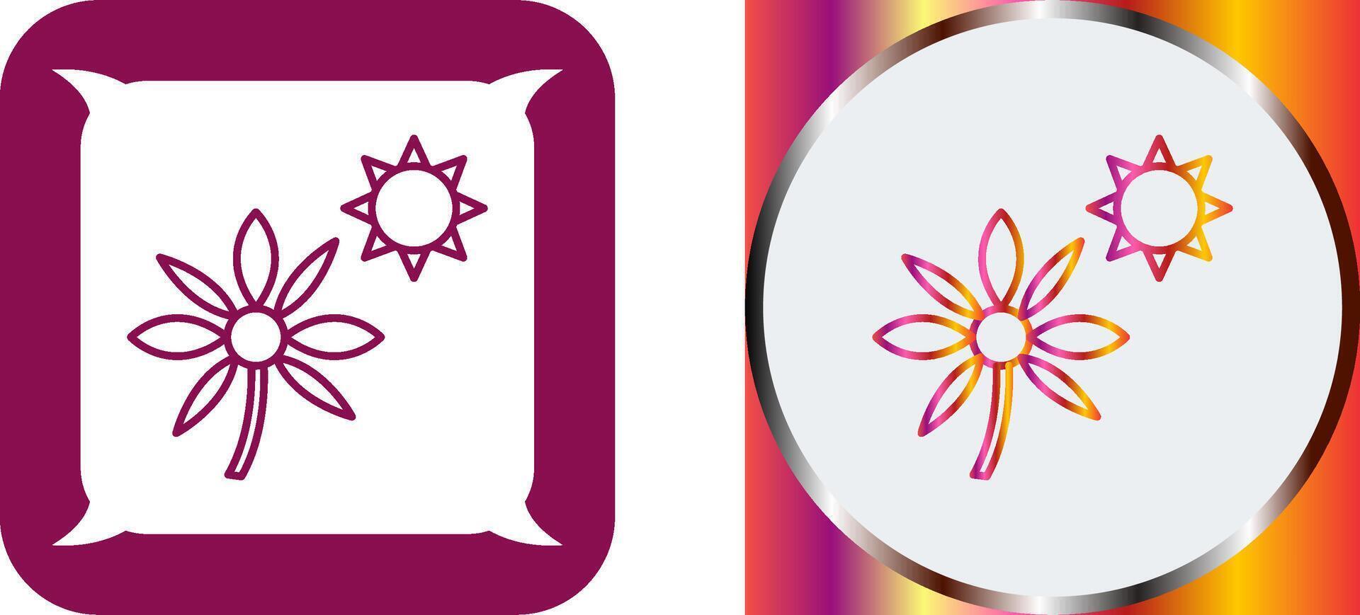 Flower in sunlight Icon Design vector