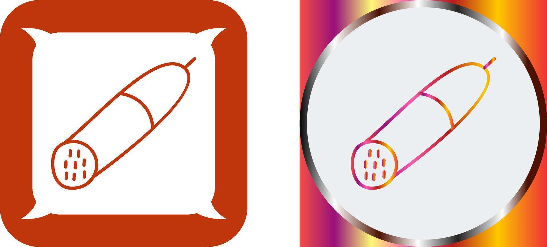 Salami Icon Design vector